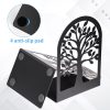 supplier direct eoout bookends for shelves decorative, 5 pairs of tree bookends supports, black metal book stoppers for heavy books, heavy duty book ends for home office school. wholesale prices