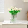 oem/odm services glass vase, ribbed vase, flower vase, fluted glass vase, clear vase, ribbed glass vase for flowers, modern vase for living room, dining table, entryway, shelf, wedding, office, 7.5 inches affordable bulk deals