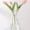 oem/odm services 8 inch iridescent glass flower vases for centerpiece table home indoor desk decor,ins modern boho style vase for wedding housewarming gift affordable bulk deals