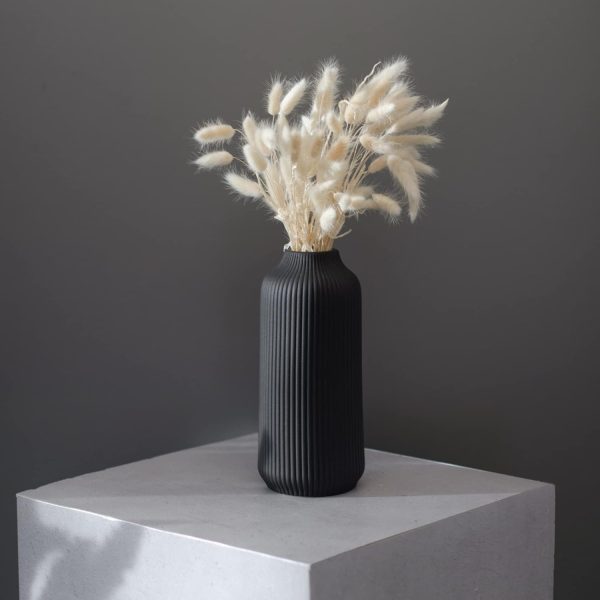 oem/odm services ceramic vase in nordic style, deco vase large for pampas grass as boho deco, vase black matt 8 inch for flowers, scandinavian design home decoration for fresh flowers, dried flowers (size m) affordable bulk deals