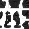 dropship from factory 3 pcs thinker statue, silence is gold abstract art figurine, no hear no see no speak modern home resin sculptures decorative objects decor for home office bookshelf desktop(black) (a-41) mass production supply