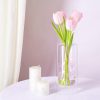 oem/odm services zens modern pink glass vase, hand blown hollowed out bubble decorative glass flower vases for wedding decor home small bouquet. affordable bulk deals