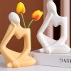 oem/odm services ceramic thinker vase yellow flower vase for home decor modern cute boho vases for table room decor unique aesthetic vase ceramic decorative face vases for centerpieces birthday gifts for women affordable bulk deals
