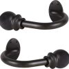 bulk purchase kenney fast fit easy install dryden 5/8' decorative curtain holdbacks, matte black factory discount
