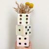 oem/odm services ceramic dice vase - unique decor for dried flowers, rose, pampas grass - stunning design for any modern space for inspiring smiles affordable bulk deals