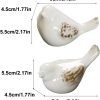 dropship from factory small birds statues white ceramic home decor modern style decorative ornaments animal figurines for living room bedroom home office cabinets (2pcs white) mass production supply