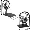 supplier direct 3 pairs book ends for shelves,metal bookends decorative flower design book,non skid book stopper for heavy books, bookshelf holder stand for home office school library wholesale prices