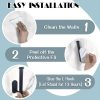 bulk purchase 4 pack curtain holdbacks, metal curtain tiebacks, self adhesive no drill curtain holders, l shaped curtain hooks, no drill curtain tie backs for home office decorative curtain decor (black) factory discount