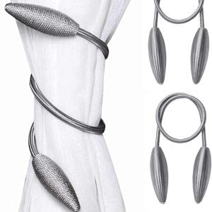 bulk purchase 2-pack curtain holdbacks curtains tiebacks home decorative window drape twist tiebacks random modelling curtain holdbacks (silver) factory discount