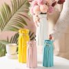 oem/odm services ceramic flower vase modern home decor vases for centerpieces pink minimalist farmhouse vase 9.5" h x 3.9" w cute decorative vases flowers tulip pampas grass vase for table bathroom shelf affordable bulk deals