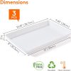 wholesale direct lifewit serving tray plastic for party supplies, 15" x 10" platters for serving food, 3 pcs white reusable tray for veggie, snack, fruit, cookies, desserts in kitchen/pantry organization bulk purchase at factory prices