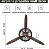 factory direct youki airplane propeller wall decor,aviation decor,pilot gifts,propeller wall sculptures,wall art for kitchen bedroom,living room,kitchen,bathroom, battery operated,metal.bronze volume discount