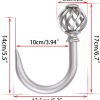 bulk purchase sumnacon set of 2 metal curtain holdbacks - wall mounted drapery tiebacks with screws, decorative window treatment holdbacks for bedroom livingroom office, silver factory discount