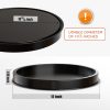wholesale direct hgf decorative tray for coffee table, 12 inch metal iron round serving trays for kitchen counter organizer dining table centerpiece for display candle vase, black round tray for bathroom decor bulk purchase at factory prices