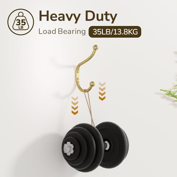 competitive pricing gold coat hooks wall mount - wall hooks for hanging, heavy duty hooks, mudroom hooks, metal hooks for hanging clothes, towels, hats, keys, coats,4 pack one-stop wholesale