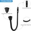 bulk purchase ohtomber 2pcs black curtain holdbacks - metal decorative curtain hooks for drapes, curtain tiebacks clips wall mounted curtain tie holders, curtain pull backs drapery hooks with screw for wall factory discount