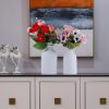 oem/odm services ceramic white small vase, dry flower vases minimalism style for modern table shelf home decor, fit for fireplace bedroom kitchen living room centerpieces office desk gift (white, small) affordable bulk deals