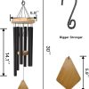 producer to buyer wind chimes outdoor deep tone, 30 inches wind chimes outdoor, memorial wind chimes with hook as gifts for mother's day/housewarming/christmas, patio, garden, yard, home decor. black discounted pricing