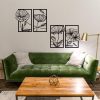 factory direct tinbeceie 4 pieces wall decor black metal wall art minimalist metal flowers wall decor room bedroom bathroom kitchen line art wall decor volume discount