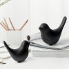 dropship from factory notakia small animal statues home decor modern style birds decorative ornaments for living room, bedroom, office desktop, cabinets (black 2pcs) mass production supply