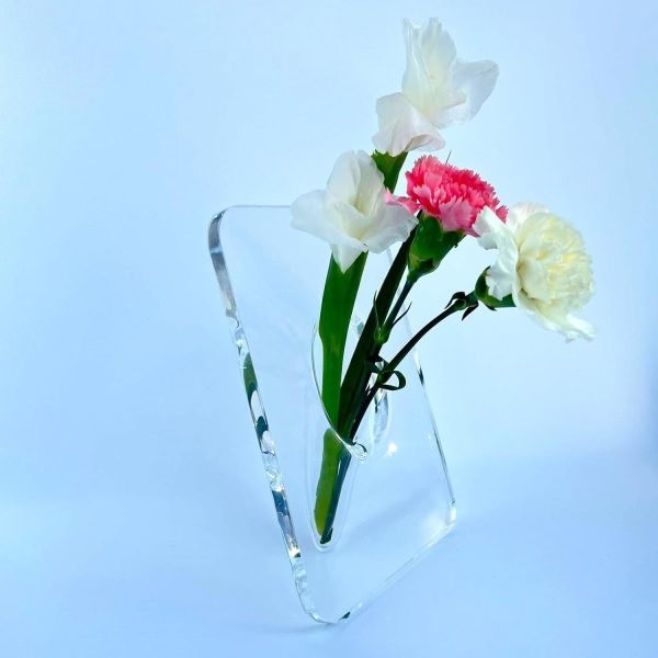 oem/odm services clear acrylic flower vase rectangular，acrylic frame vase ，art deco vase，decoration of consoles and various desktops，house warming gifts (clear) affordable bulk deals