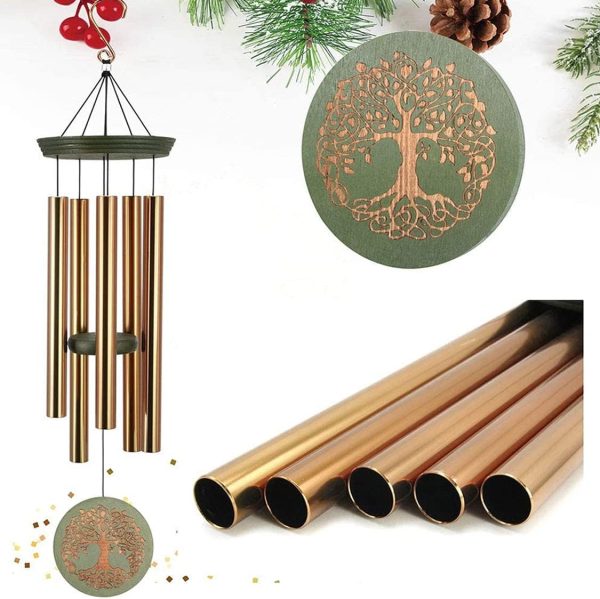 producer to buyer windchimes outdoor deep tone,large memorial wind chimes for loss of loved one engrave tree of life,sympathy wind chimes for outside, gifts for mother,garden home yard hanging decor discounted pricing