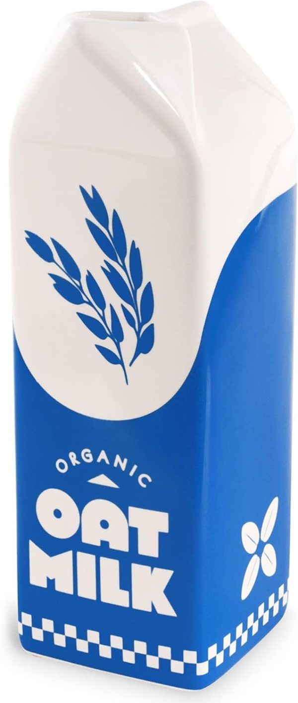 oem/odm services ban.do vintage inspired rise and shine decorative ceramic vase, unique home/kitchen/office accent, oat milk affordable bulk deals
