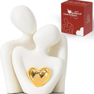 dropship from factory mini couple statue tv stand decor items for living room, abstract sculpture knick knacks home decor couples love office show pieces- for bedroom romantic gifts for valentine anniversary birthday mass production supply