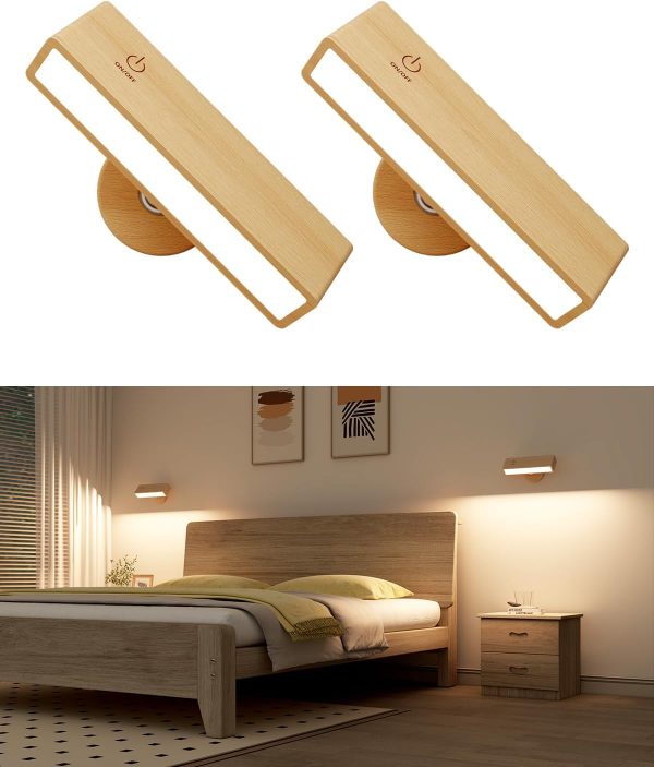 bulk purchase yilaie wall sconces battery operated set of two,rechargeable wall lights for bedroom,wall lights wireless dimmable,wood wall sconces with 360 rotation,peel and stick wall sconces for bedroom bedside trade price
