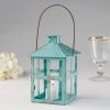 custom wholesale kate aspen vintage blue distressed large rustic lantern, 7.5 inch oem/odm services
