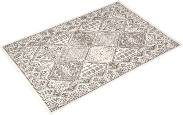 global sourcing nuloom 3x5 becca traditional tiled area rug, beige, faded transitional design, stain resistant, for bedroom, dining room, living room, hallway, office, kitchen, entryway oem/odm services