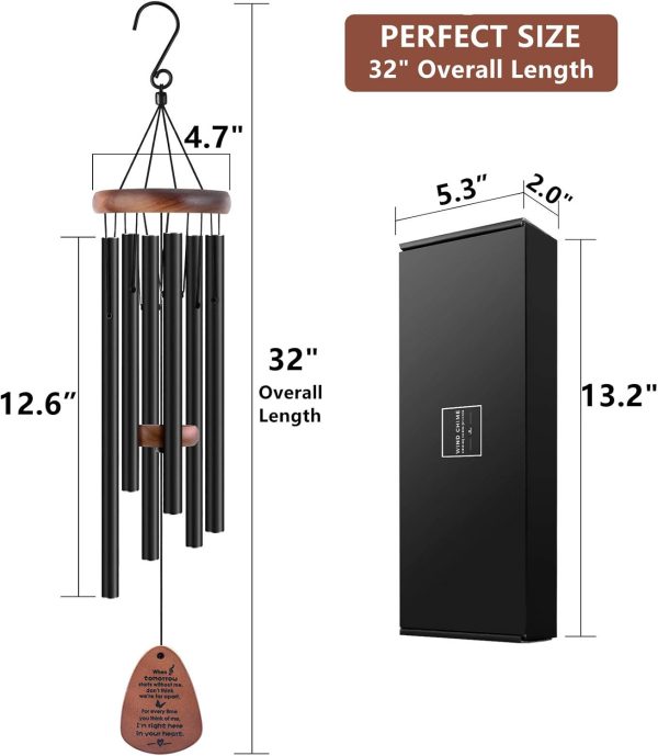 producer to buyer yountasy sympathy wind chimes , bereavement/memorial /sympathy gift in memory of loved one loss of mother father condolence remembrance 32 inch discounted pricing