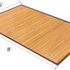 manufacturer direct happygrill bamboo area rug, 5' x 8' floor carpet, floor mat with anti-slip backing, easy care,indoor roll-up runner rug for bedroom, living room, entryway trade price