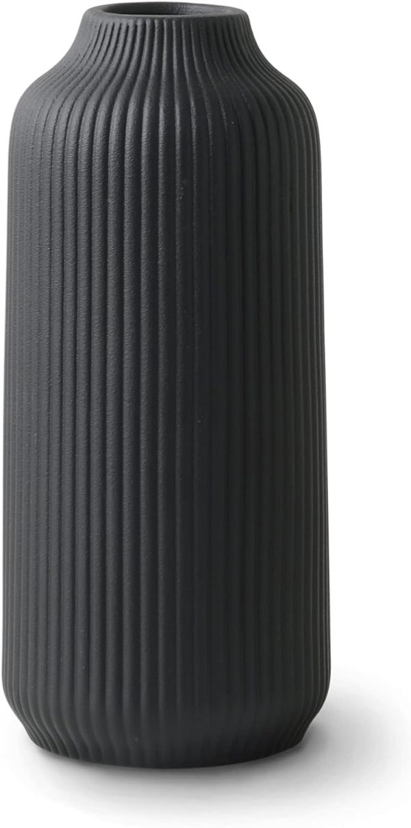 oem/odm services ceramic vase in nordic style, deco vase large for pampas grass as boho deco, vase black matt 8 inch for flowers, scandinavian design home decoration for fresh flowers, dried flowers (size m) affordable bulk deals