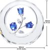 dropship from factory longwin crystal tulips flower figurines with a outer circular ring, glass spring bouquet collectible figurines home decor - gift idea for mothers day, valentine's day (cobalt blue) mass production supply