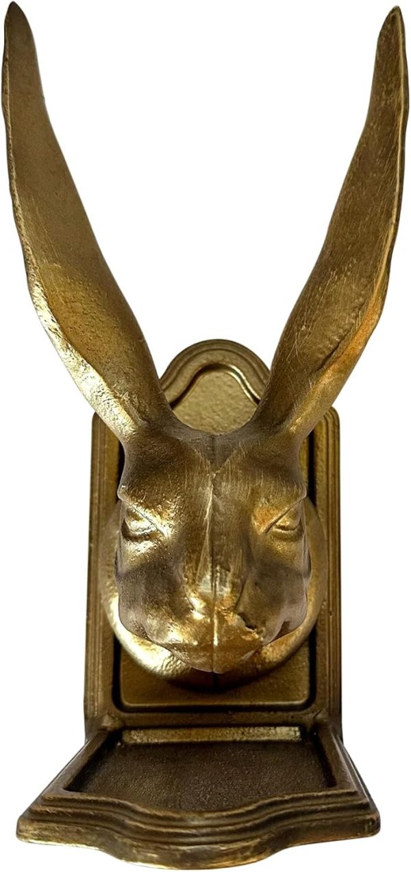 supplier direct fox run rabbit decorative bookend set, 100% iron, 4.7" x 4" x 8.6" heavy bookends wholesale prices