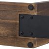 supplier direct mygift rustic burnt wood decorative bookends for heavy books with matte black metal wire basket pencil cup and office supplies storage baskets, 1-pair wholesale prices