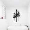 factory direct metal pine tree wall art decor, nature home decor, cedar tree metal sign, wall decorations for living room, nature forest metal decor, tree wall art, nature lover gift (black, small) volume discount