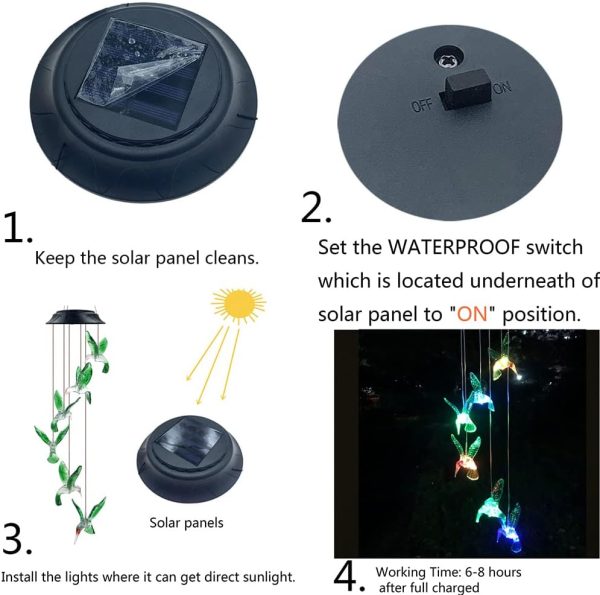 producer to buyer hummingbird solar chimes,unique birthday gifts for women/mom/grandma,best idears grardening discounted pricing