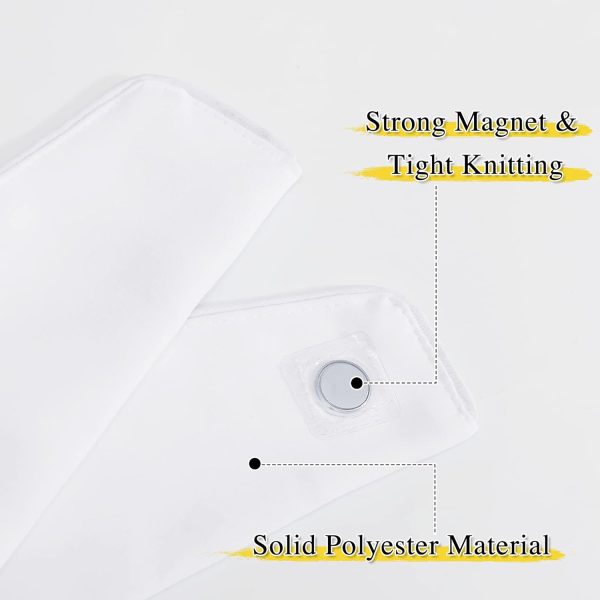 bulk purchase nicetown strong magnetic curtain tiebacks - modern simple style curtain ties backs holdbacks holders for indoor/outdoor curtains (white, 18.5 x 4 inches, set of 4) factory discount