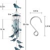 producer to buyer monsiter qe bird wind chimes for outside, outdoors with 4 large aluminum tubes & s hook - clearance hanging decor for garden, patio, backyard or porch discounted pricing
