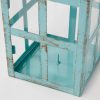 custom wholesale kate aspen vintage blue distressed large rustic lantern, 7.5 inch oem/odm services