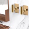 competitive pricing vaehold wall towel hooks, heavy duty sticky holder waterproof towel hooks for hanging coat, clothes, closet hook wall mount for kitchen (gold, adhesive 2 pack) one-stop wholesale