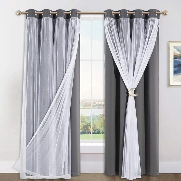 bulk purchase magnetic curtain tiebacks 1 pair curtain clips rope holdbacks moon and star shape window curtain tie backs silver for home office art decorative drapes factory discount