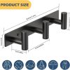 competitive pricing hufeeoh coat hooks wall mount, stainless steel 3 hooks towel hooks black t shaped coat hanger wall mount, heavy duty wall hooks purse rack for hanging one-stop wholesale