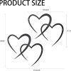 factory direct oyefly infinity heart metal wall decor,infinity heart wall decor for room living,wedding decor (black, style3 11.4 x 10.7in) volume discount