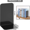 supplier direct vfine bookends 1 pair, bookends for shelves, metal black book ends for shelves, book ends for heavy books, book shelf holder for home office wholesale prices