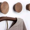 competitive pricing mykimono 3 piece natural 3 pcs, natural wooden coat hooks, wall mount single hat bag hooks, decorative cone hooks (black walunt) one-stop wholesale