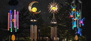 producer to buyer wind chimes,hummingbird solar wind chimes for outside,aluminum tubes memorial wind bell for garden/patio decor thanksgiving gifts for mom, wife, grandma neighbors(25 inch deep tone) discounted pricing