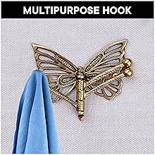 competitive pricing indian shelf brass butterfly swivel tri arm hook foldable decorative wall hooks 3 prong wall hooks vintage towel hooks gold coat hooks robe hook folding coat hooks hangers one-stop wholesale